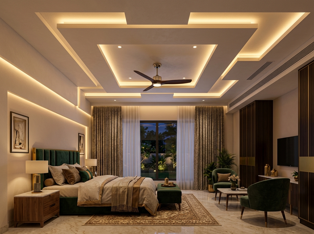 False Ceiling Cove Lighting and Turnkey Interior